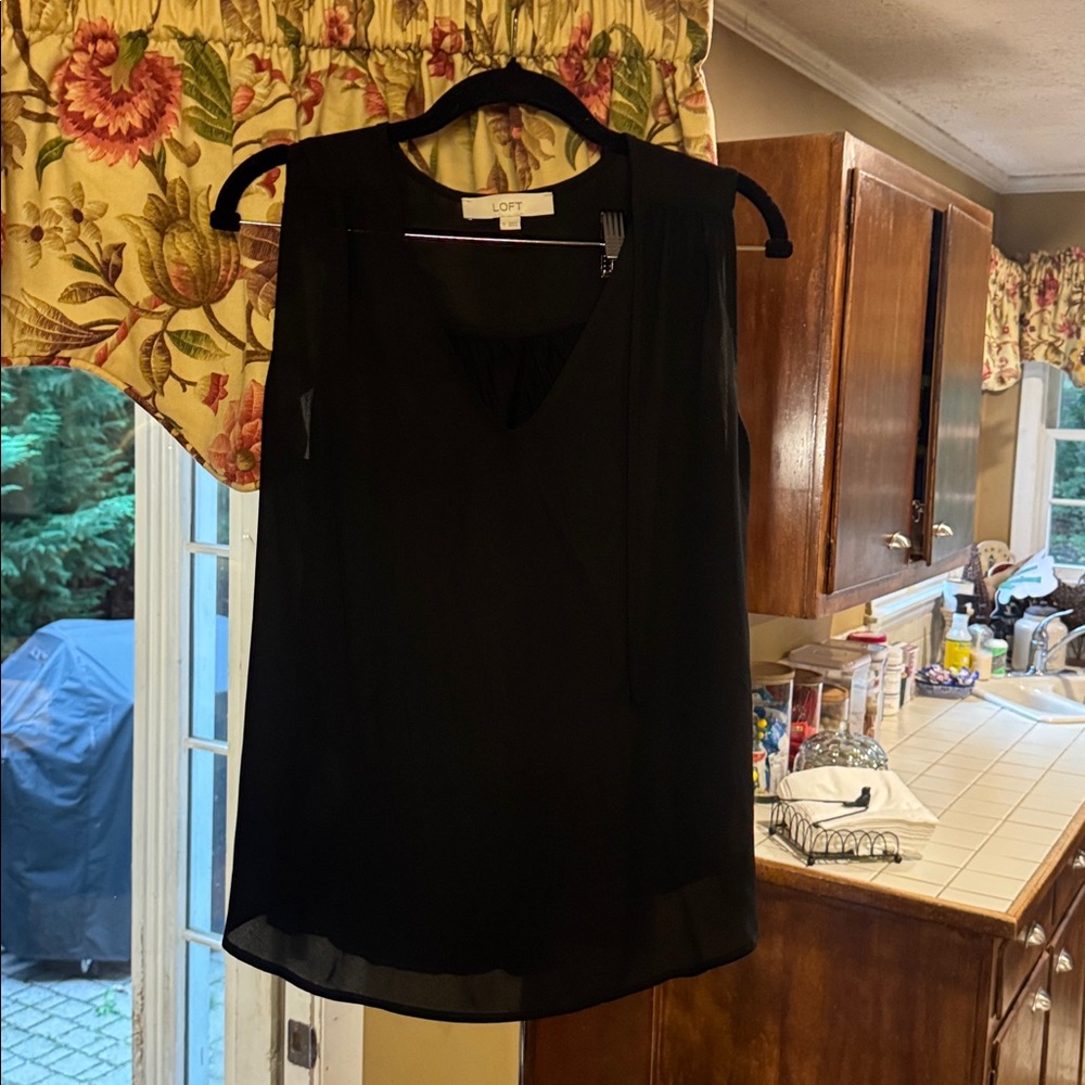 LOFT Classic Black V-Neck Top